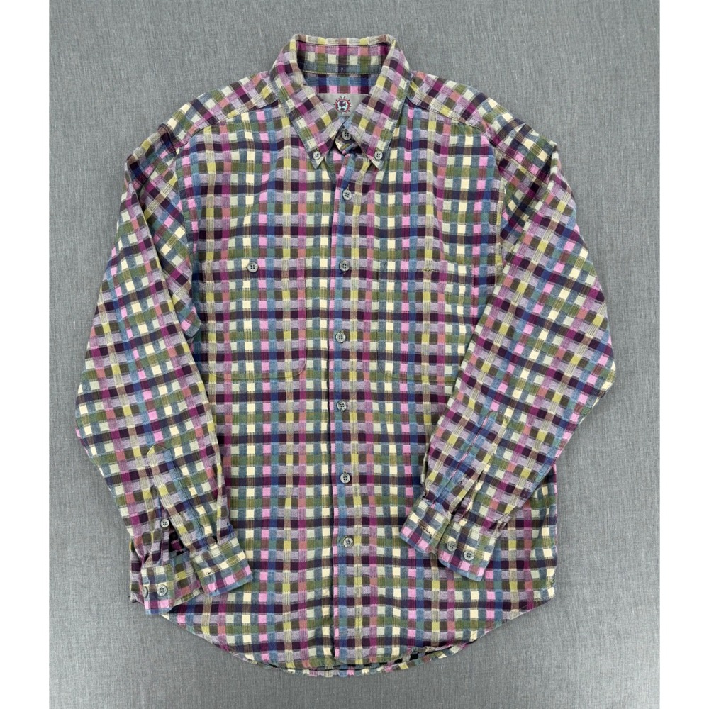 The Territory Ahead Mens Plaid Button Down Shirt Multi Color Cotton Size M - Picture 1 of 7